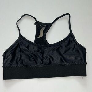 KORAL shiny black sports bra size small